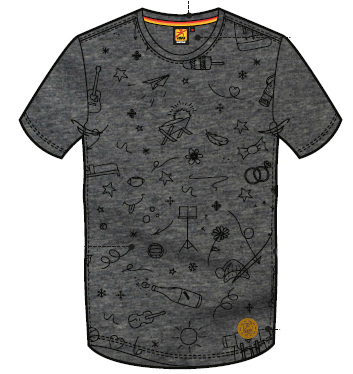 M4101 T-Shirt Herren GOTS S in grau