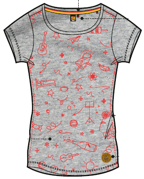 M4141 T-Shirt Damen GOTS S in hellgrau