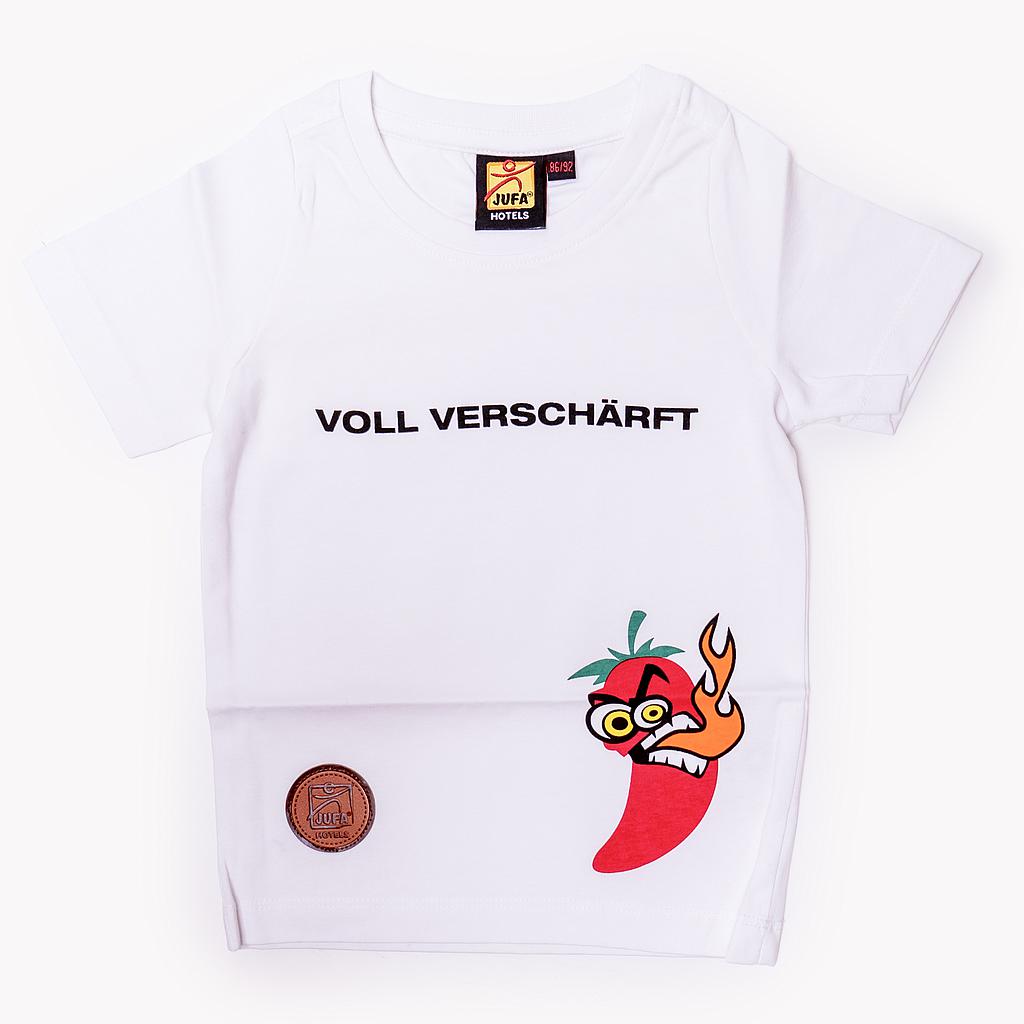 M4303 T-Shirt Kinder "Voll verschärft" 110/116 (weiß)