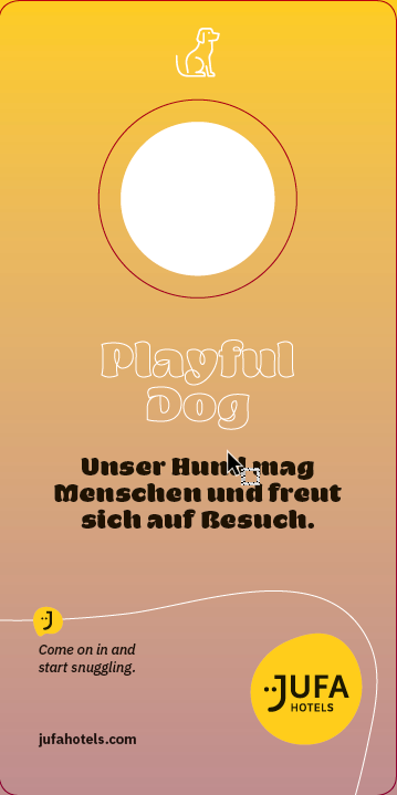 H1007 Anhänger "Hunde im Zimmer" á 100 Stk.