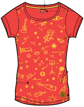 M4131 T-Shirt Damen GOTS S in rot